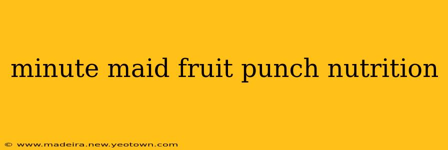 minute maid fruit punch nutrition