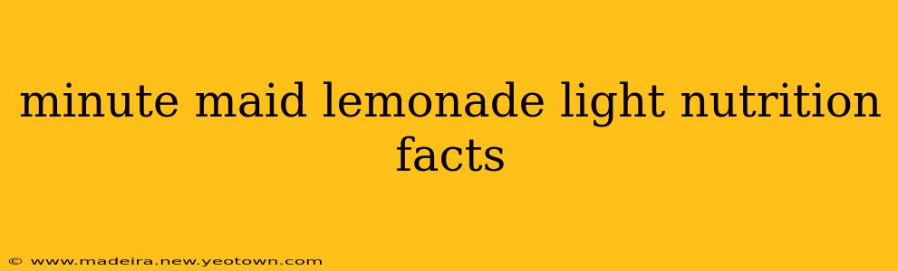 minute maid lemonade light nutrition facts