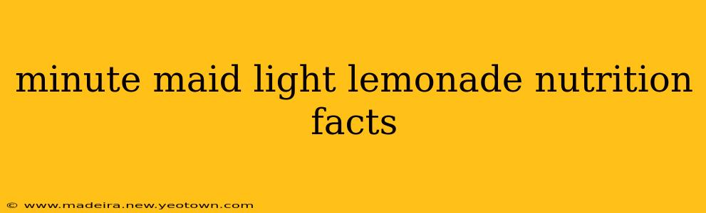 minute maid light lemonade nutrition facts