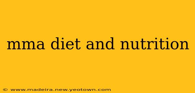 mma diet and nutrition