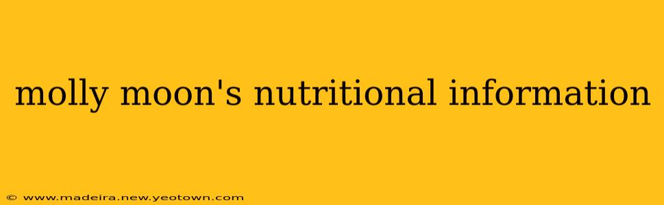 molly moon's nutritional information