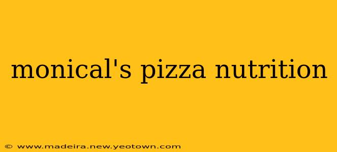 monical's pizza nutrition