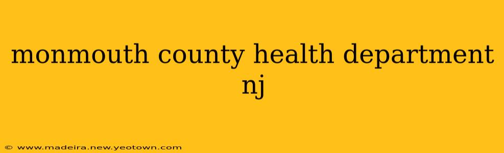 monmouth county health department nj