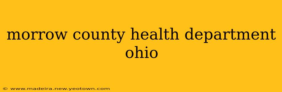 morrow county health department ohio