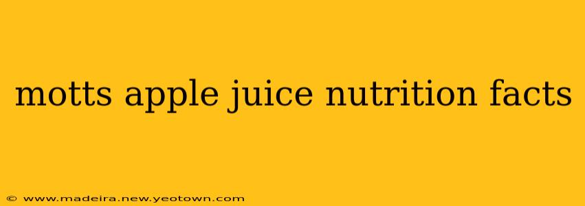 motts apple juice nutrition facts
