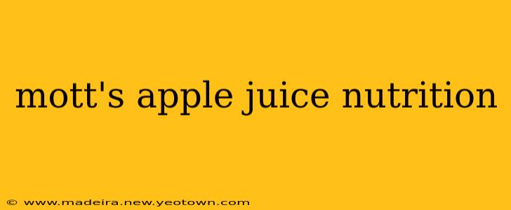 mott's apple juice nutrition