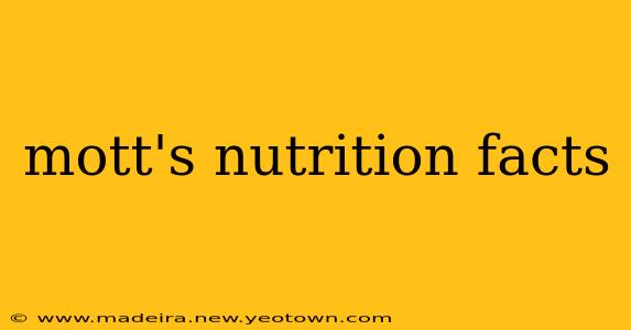 mott's nutrition facts