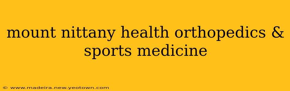 mount nittany health orthopedics & sports medicine