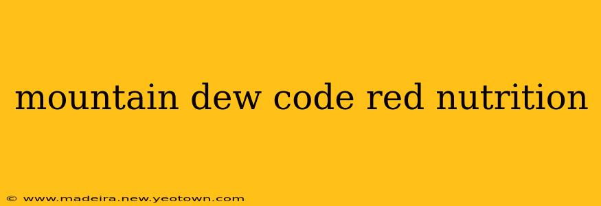 mountain dew code red nutrition