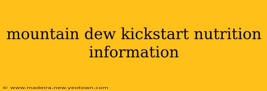 mountain dew kickstart nutrition information