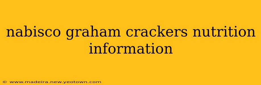 nabisco graham crackers nutrition information