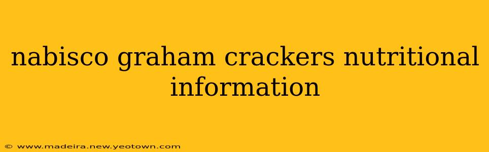 nabisco graham crackers nutritional information