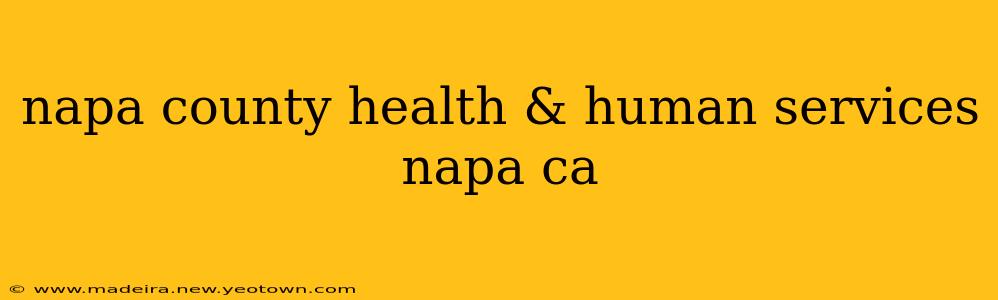 napa county health & human services napa ca