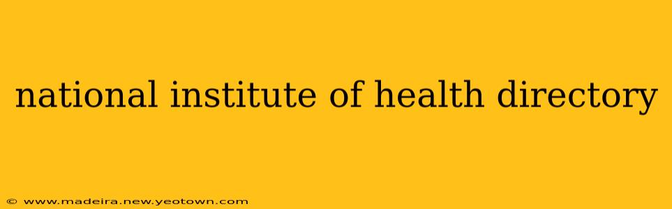 national institute of health directory
