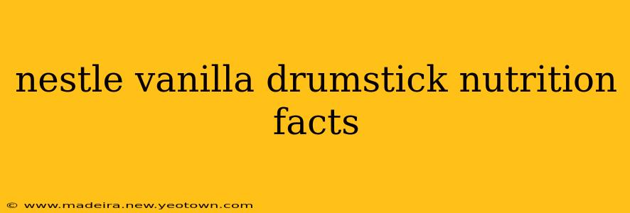 nestle vanilla drumstick nutrition facts