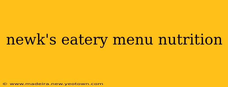 newk's eatery menu nutrition