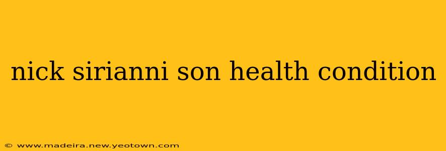 nick sirianni son health condition