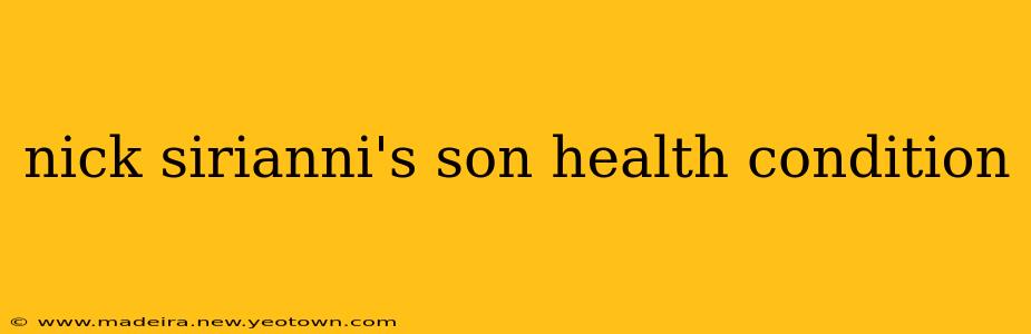 nick sirianni's son health condition
