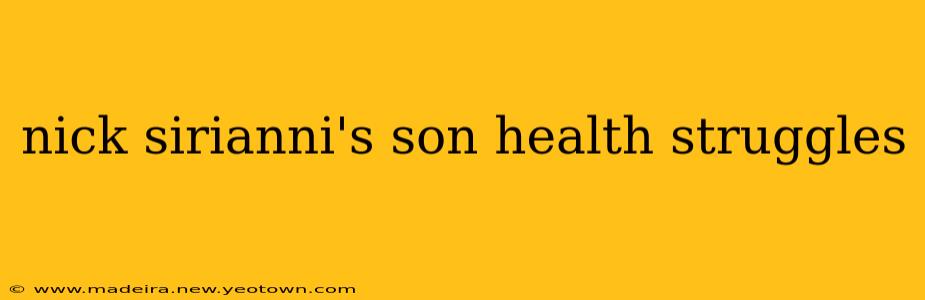 nick sirianni's son health struggles