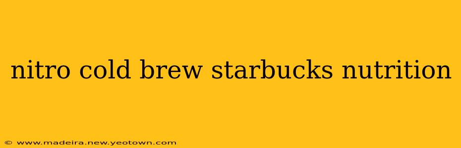nitro cold brew starbucks nutrition