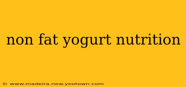 non fat yogurt nutrition