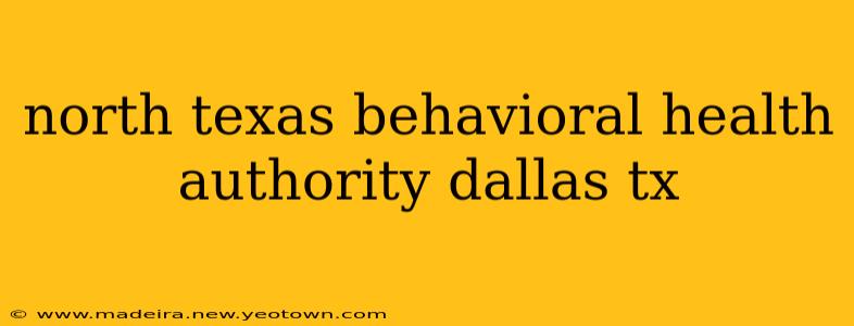 north texas behavioral health authority dallas tx