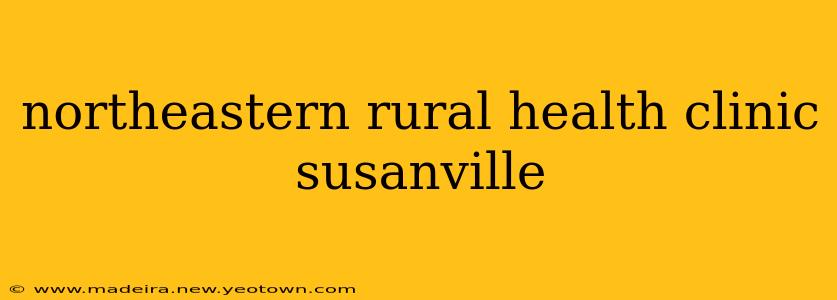 northeastern rural health clinic susanville