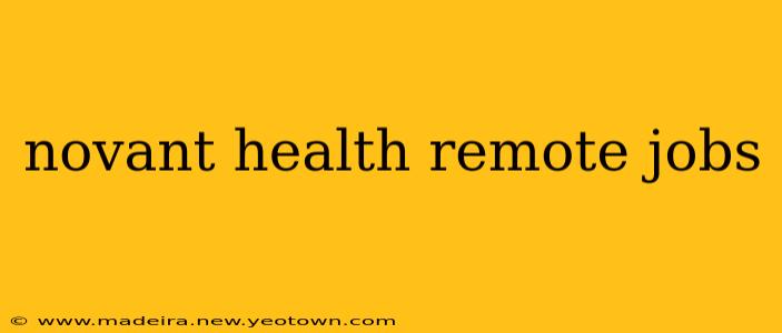 novant health remote jobs