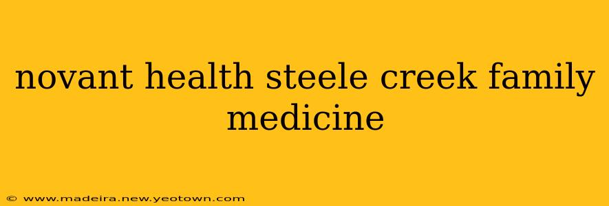 novant health steele creek family medicine