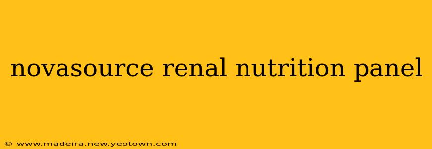 novasource renal nutrition panel