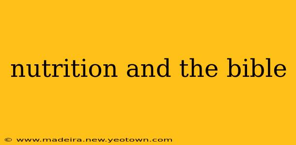 nutrition and the bible
