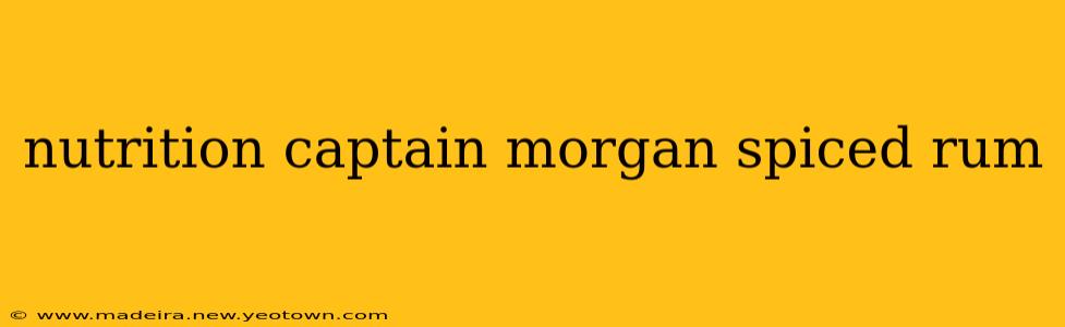 nutrition captain morgan spiced rum