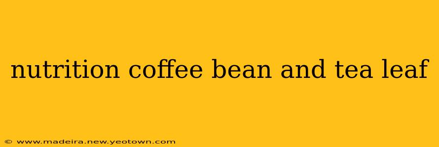 nutrition coffee bean and tea leaf