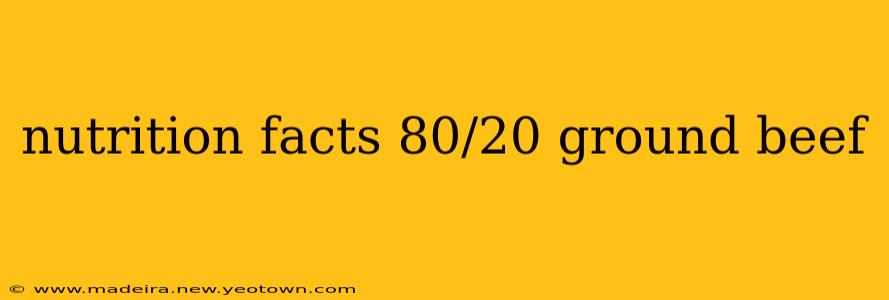 nutrition facts 80/20 ground beef