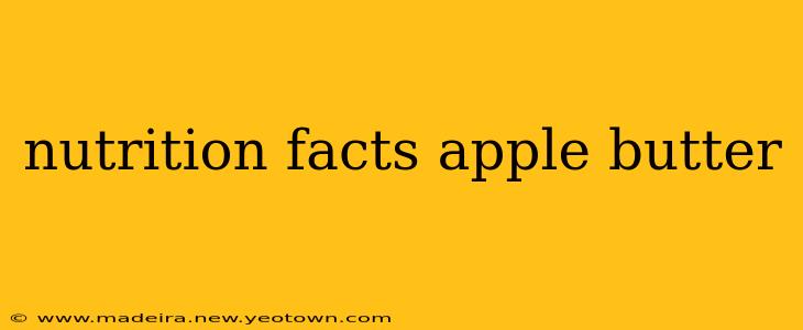 nutrition facts apple butter