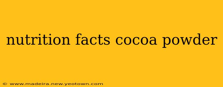 nutrition facts cocoa powder