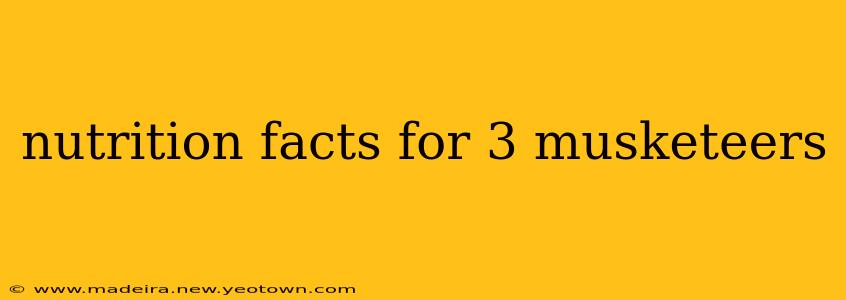 nutrition facts for 3 musketeers