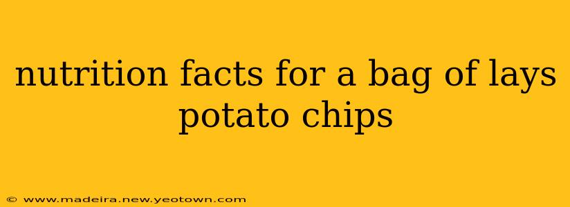 nutrition facts for a bag of lays potato chips