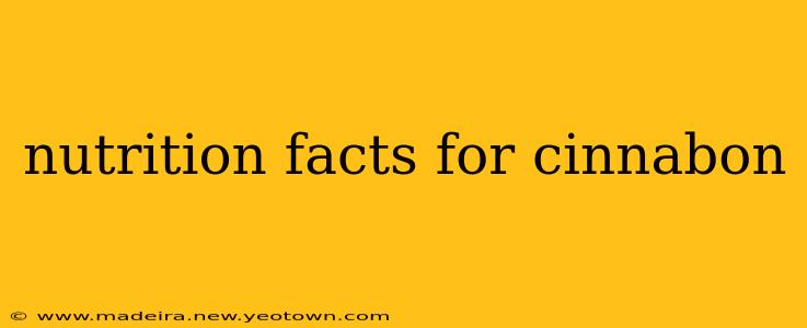 nutrition facts for cinnabon