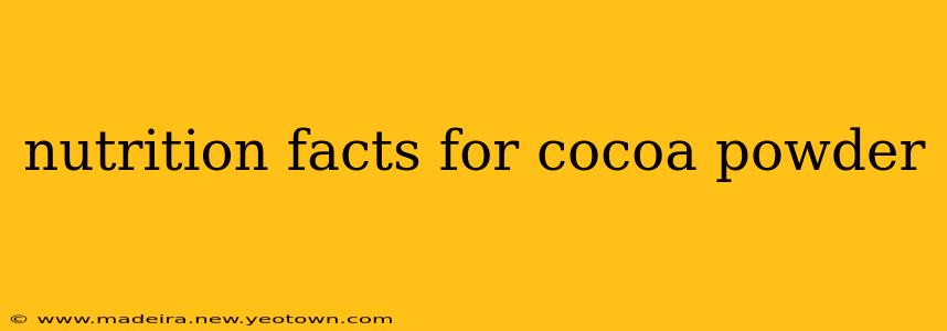 nutrition facts for cocoa powder