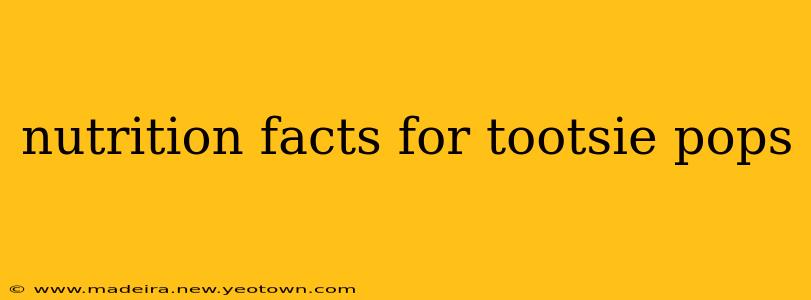 nutrition facts for tootsie pops