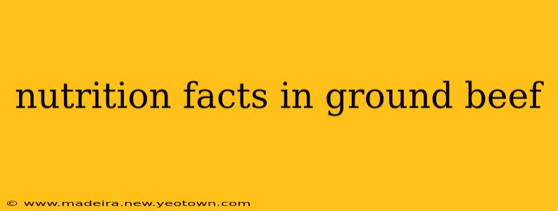 nutrition facts in ground beef