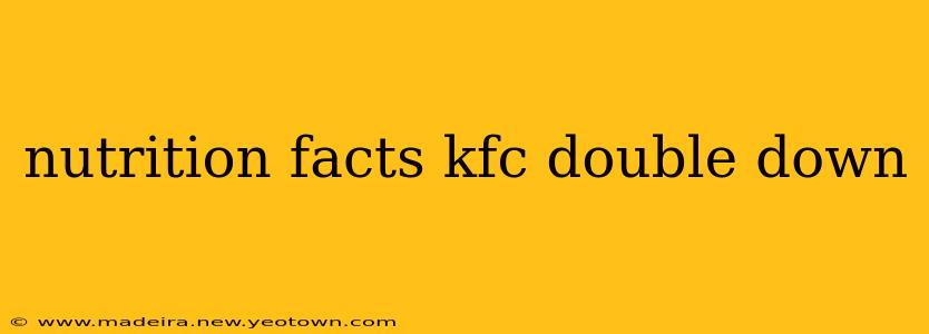 nutrition facts kfc double down