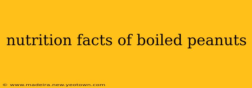 nutrition facts of boiled peanuts