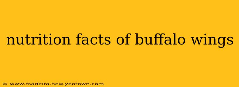 nutrition facts of buffalo wings