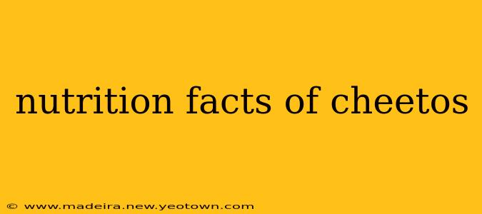 nutrition facts of cheetos