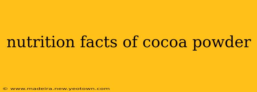 nutrition facts of cocoa powder