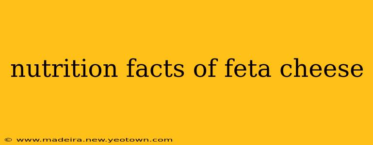nutrition facts of feta cheese