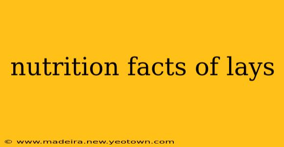 nutrition facts of lays