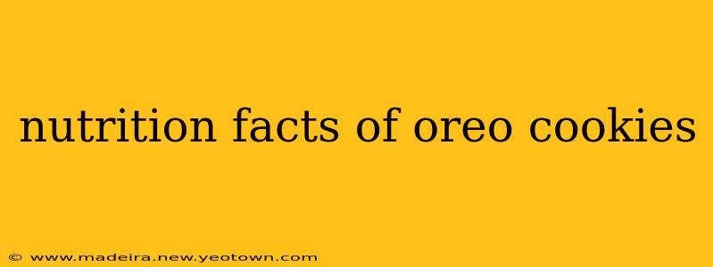nutrition facts of oreo cookies